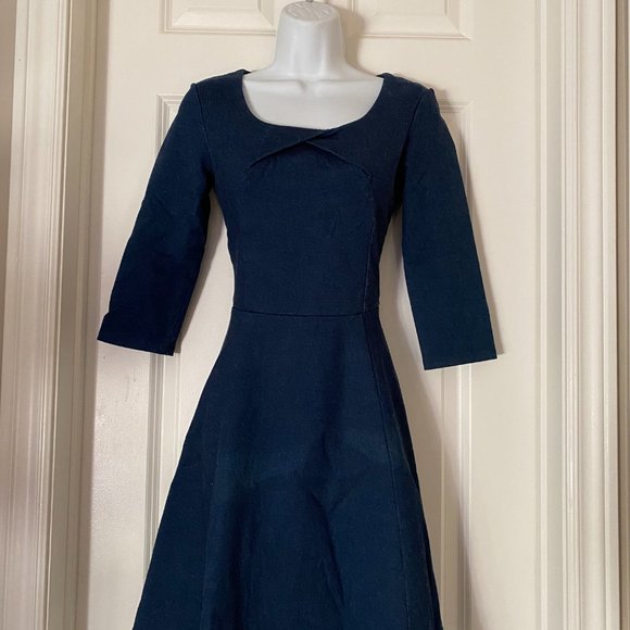 Elegant Le Chateau Dark Blue Dress - Picture 5 of 5